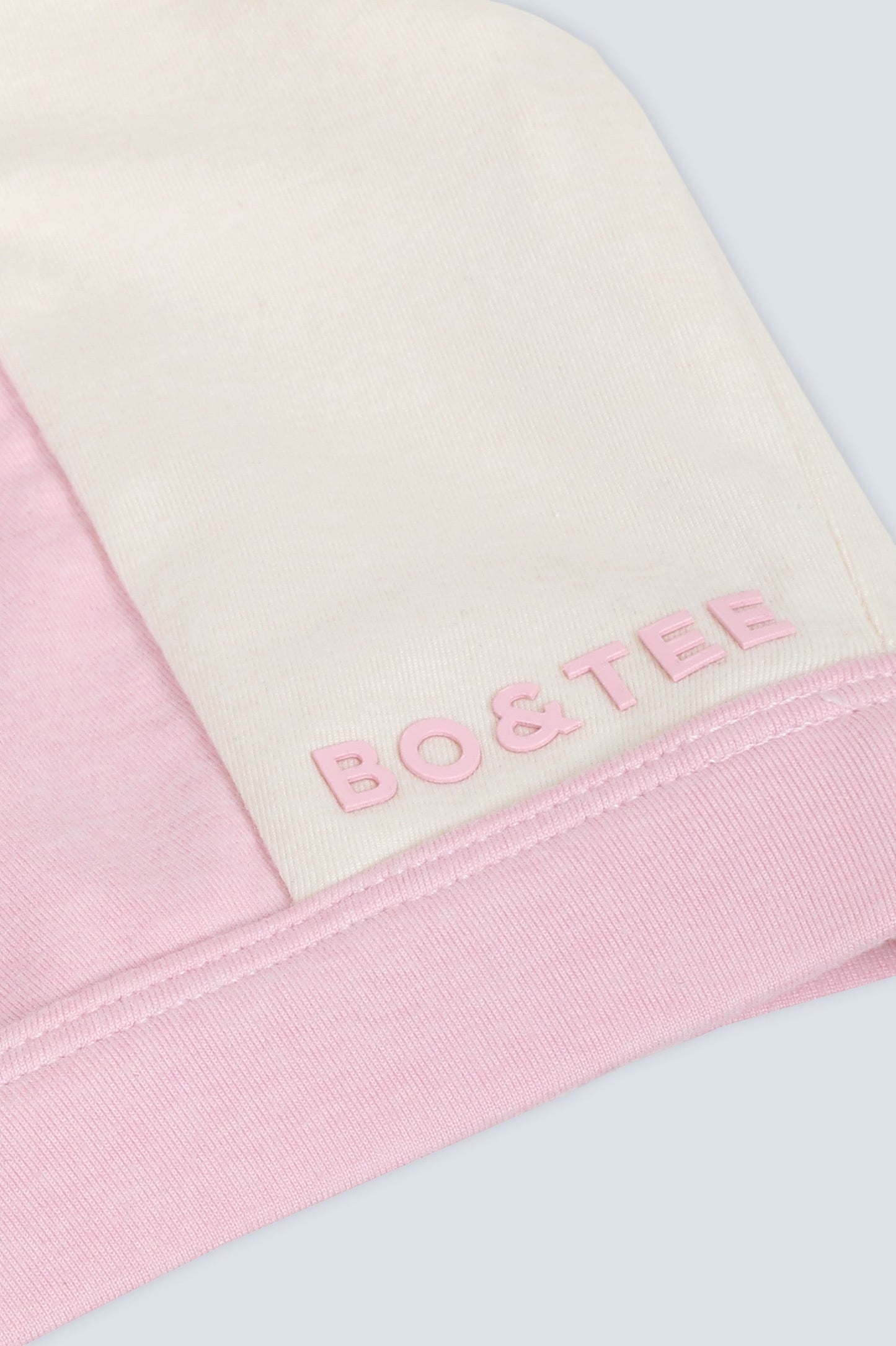 Contrast Sports Bra in Pale Pink Marl