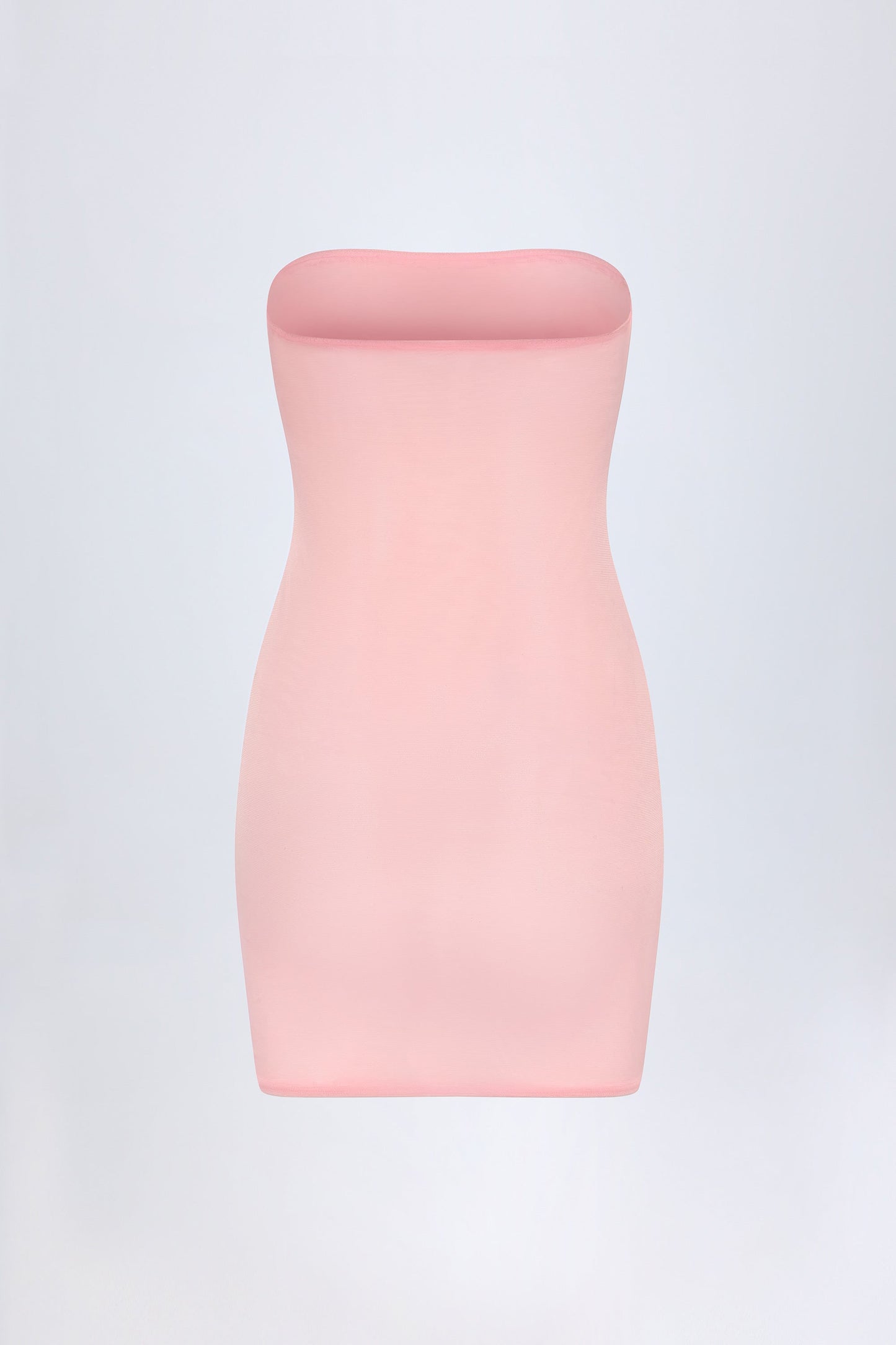 Soft Mesh Mini Slip Dress in Pink