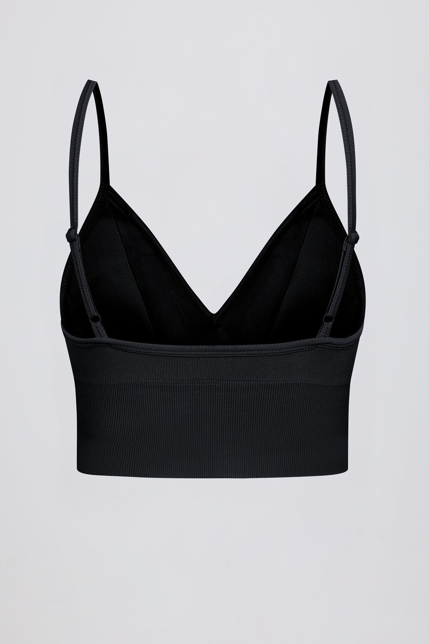 Define Luxe V-Neck Sports Bra in Black