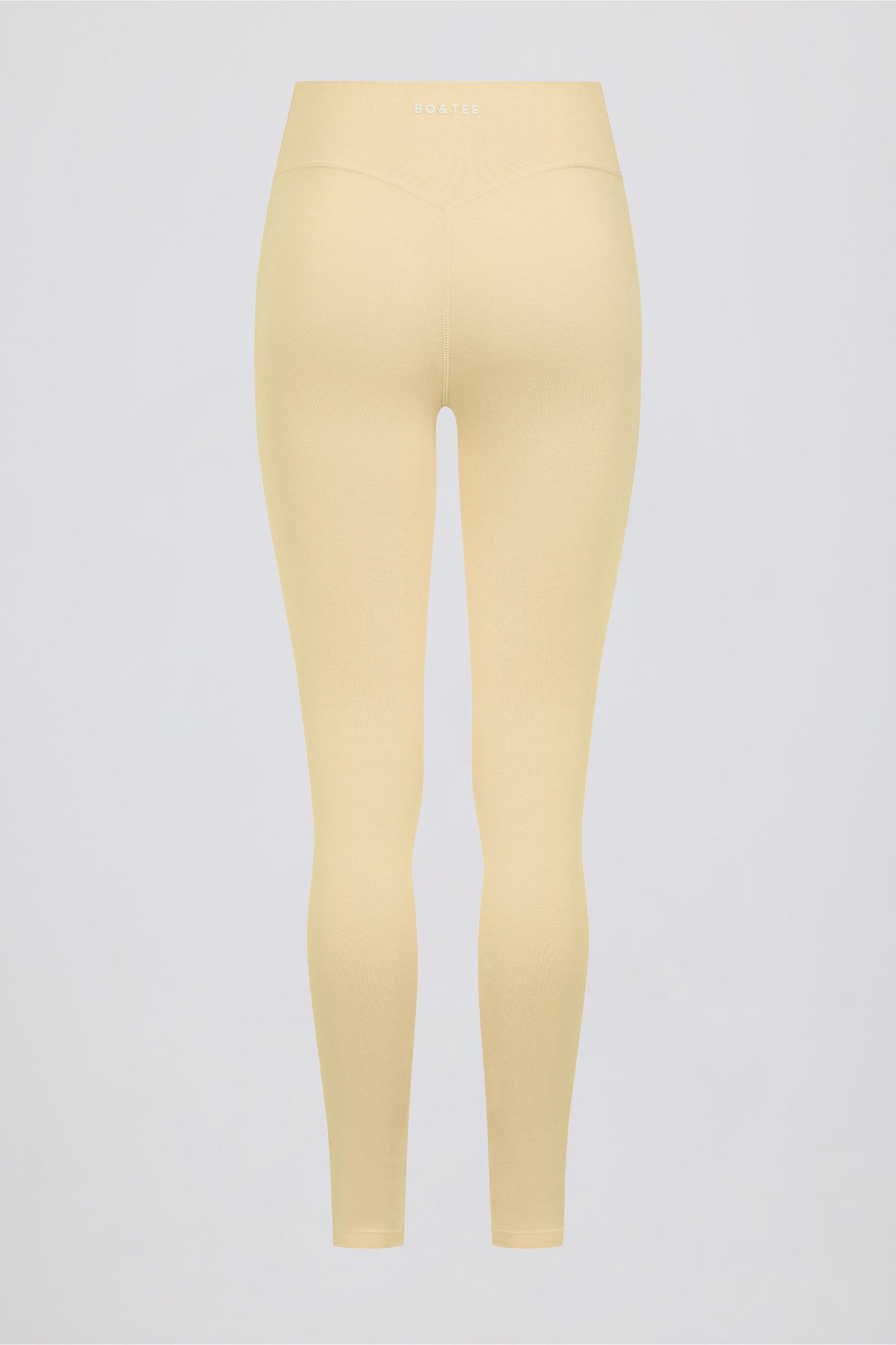 Ruched Mid-Rise Leggings in Lemon Marl