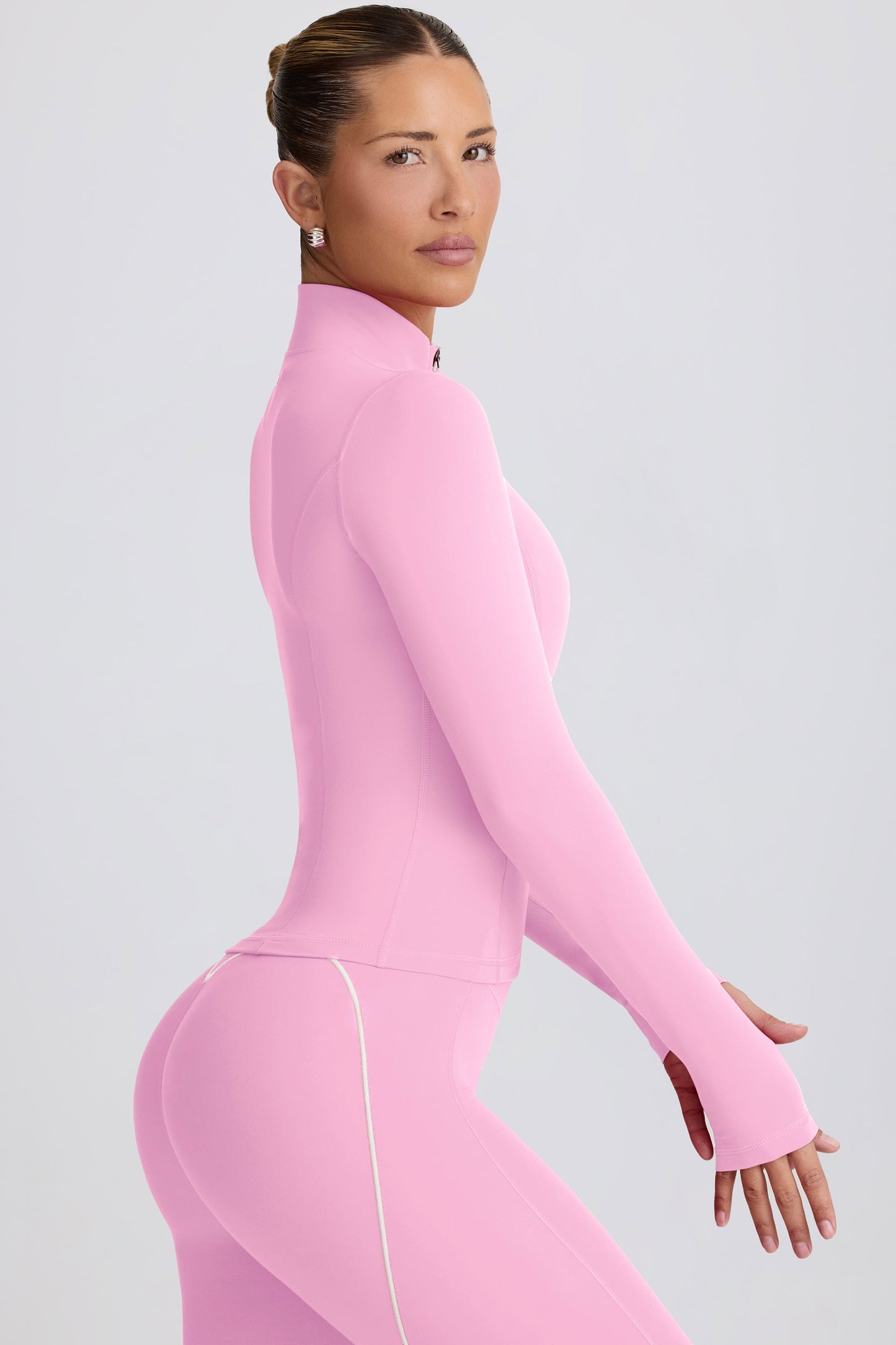 Soft Active Zip-Up Jacket in Baby Pink