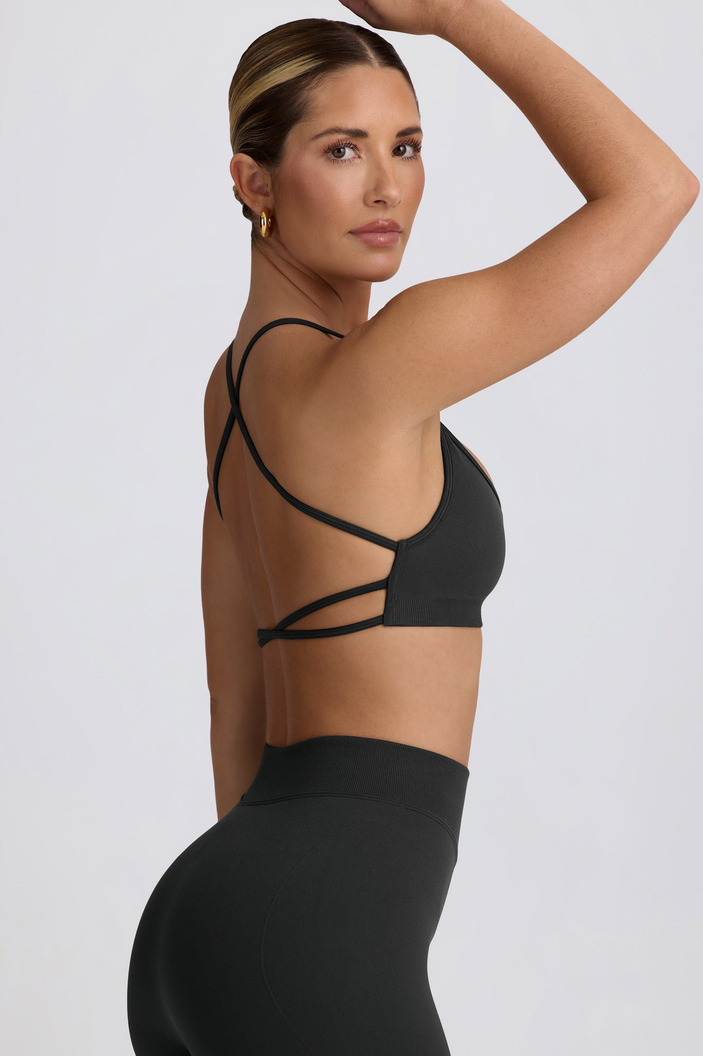 Super Sculpt Seamless Backless Sports Bra in Ash