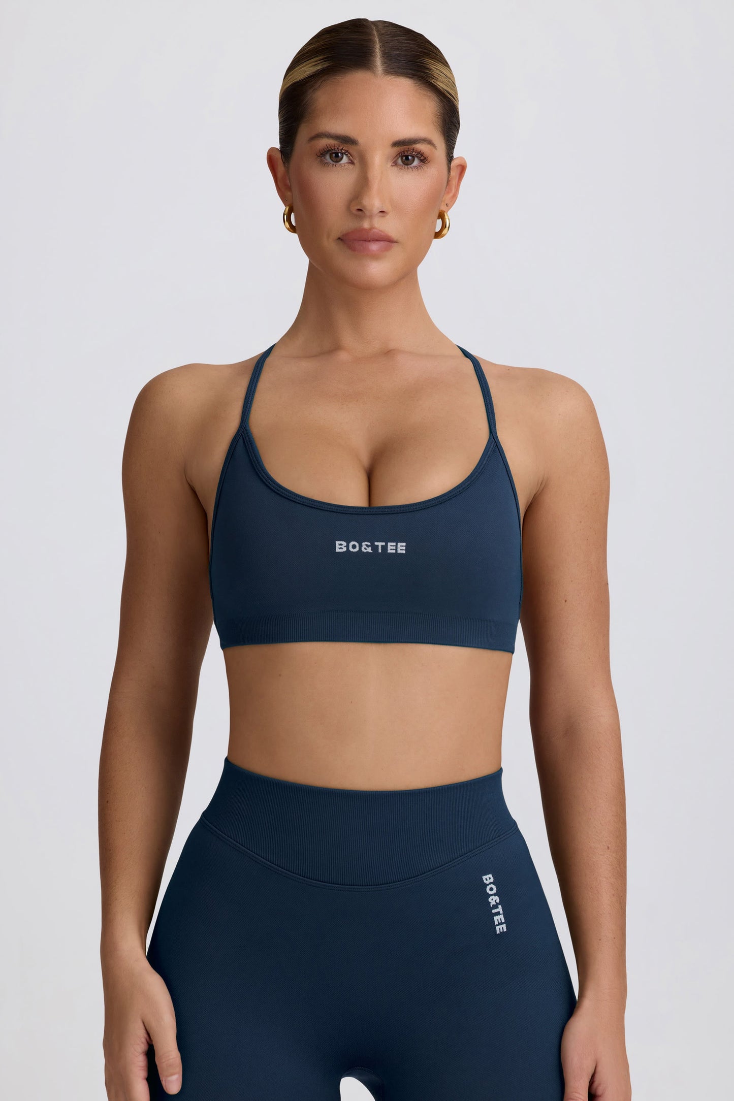 Super Sculpt Seamless Backless Sports Bra in Blue