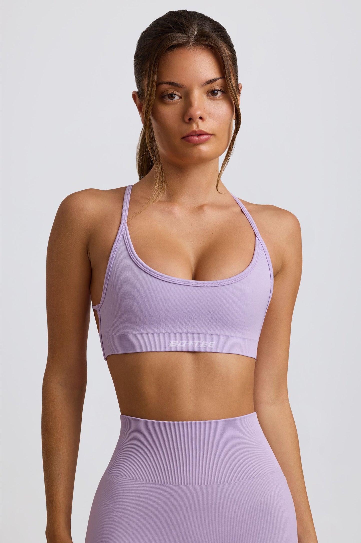 Super Sculpt Seamless Backless Sports Bra in Soft Lilac