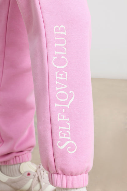 Brushed Jersey Oversized Joggers in Bubblegum Pink