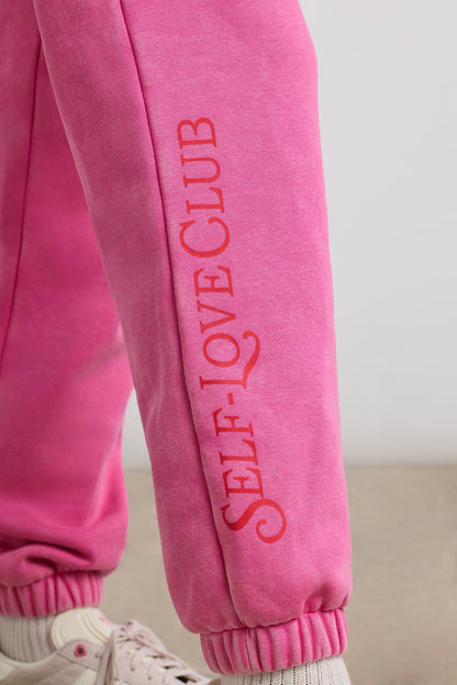 Oversized Joggers in Hot Pink