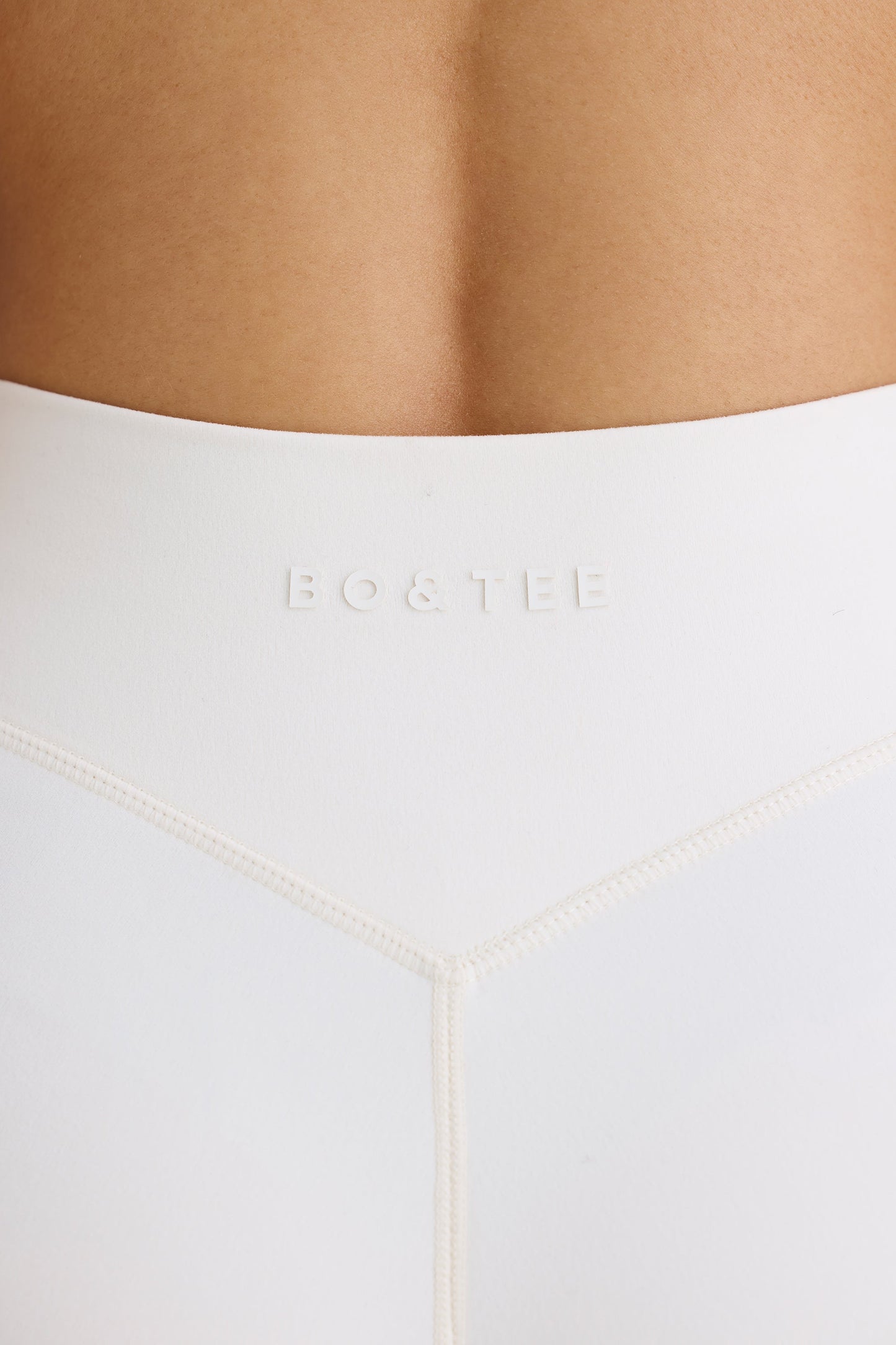 Soft Active Crossover Mini Shorts in White