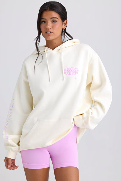 Oversized Hoodie in Egg Shell