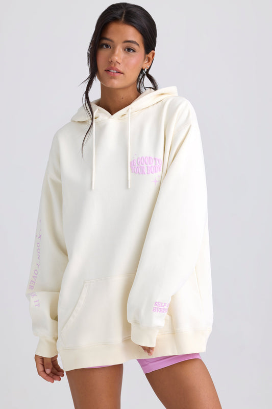 Oversized Hoodie in Egg Shell