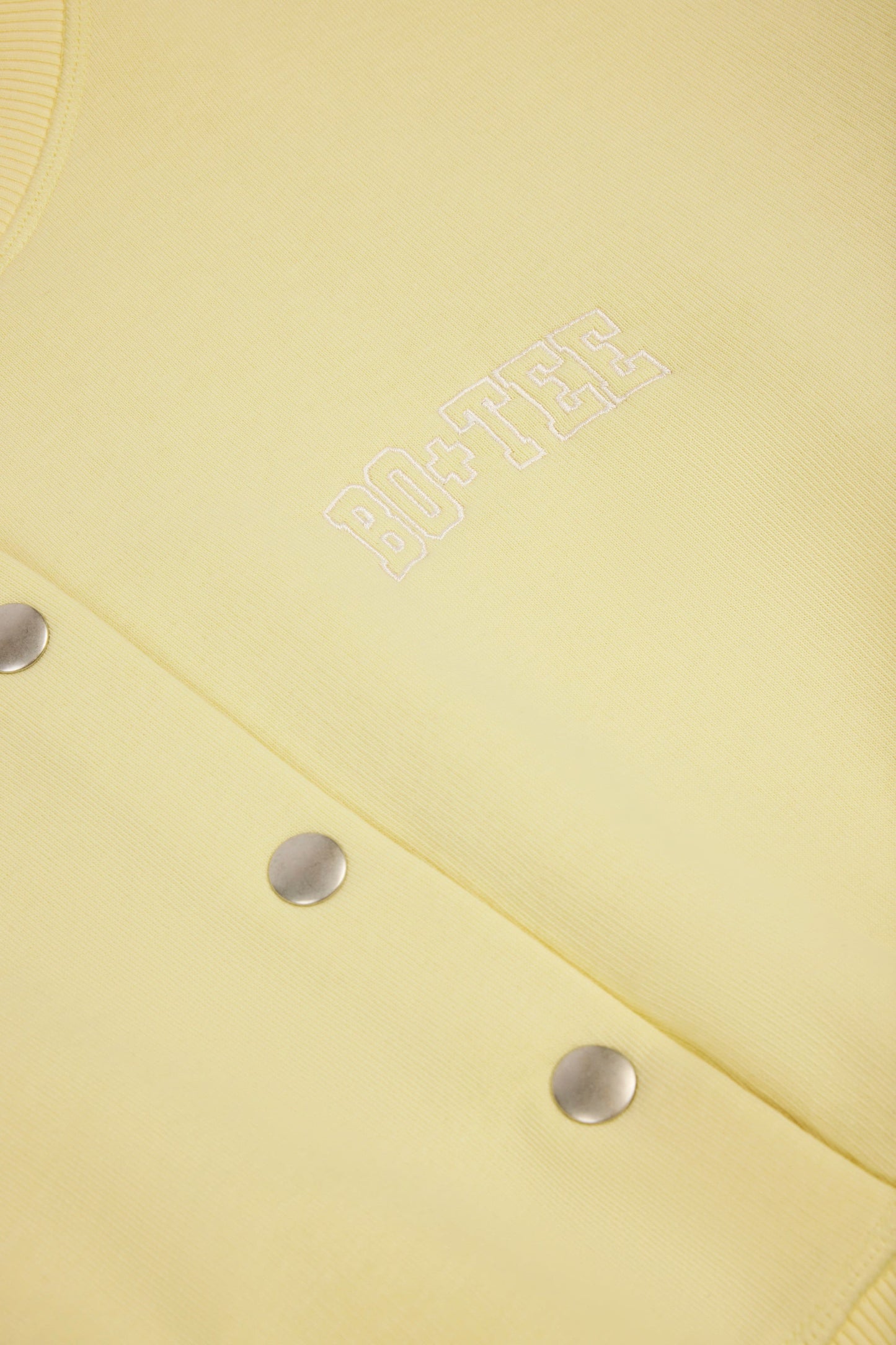 Button-Up Cropped Cardigan in Soft Yellow