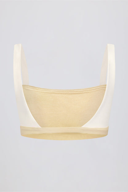 Contrast Sports Bra in Lemon Marl