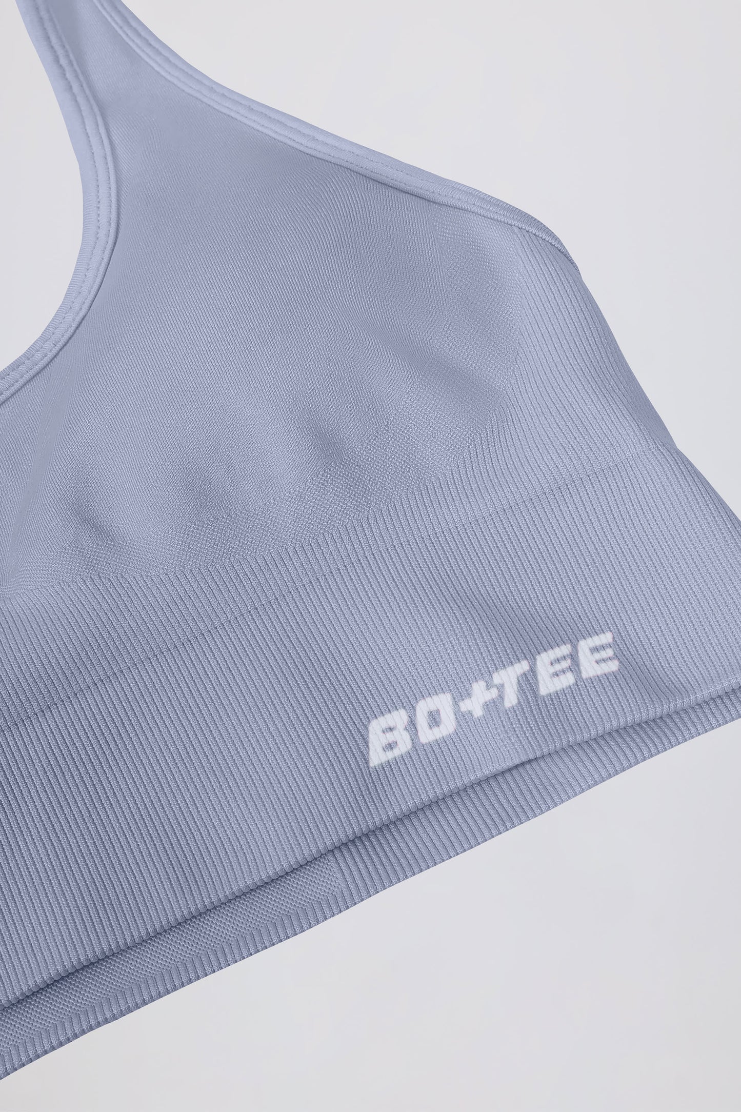 Define Luxe Halterneck Sports Bra in Blue Grey