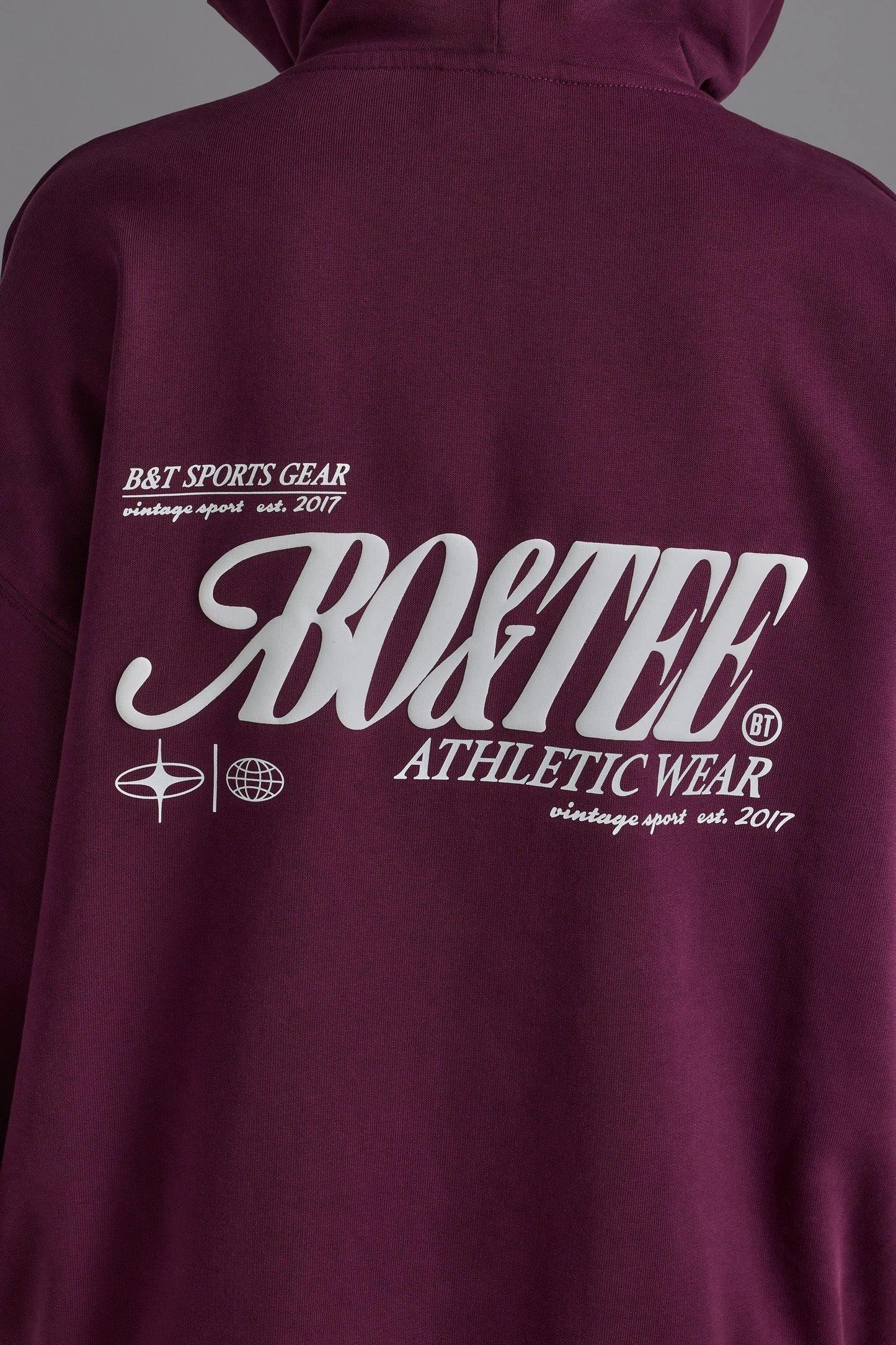 Appliqué Oversized Hoodie in Grape