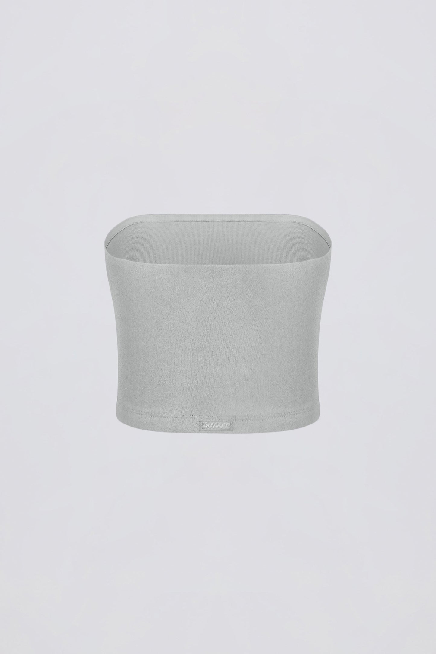 Brushed Jersey Bandeau Top in Fog Grey