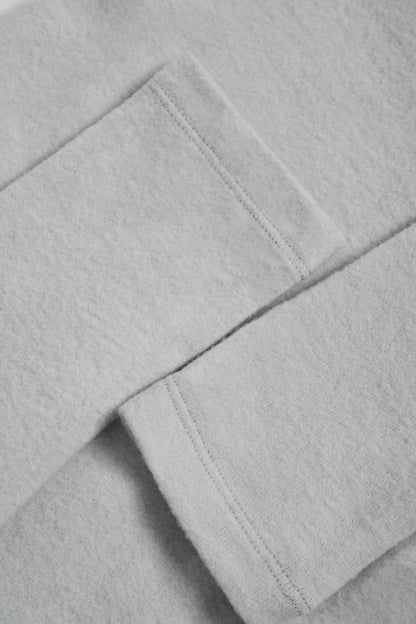 Brushed Jersey Wrap Crop Top in Fog Grey