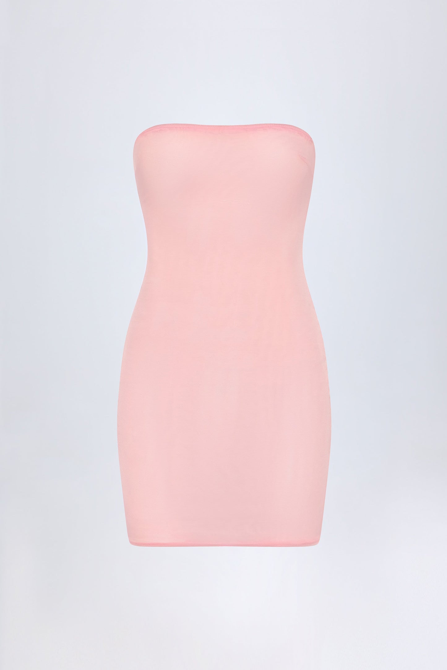 Soft Mesh Mini Slip Dress in Pink
