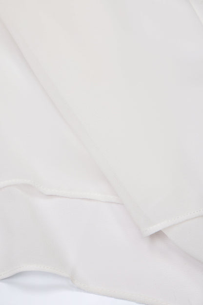 Cowl-Neck Backless Mini Dress in White