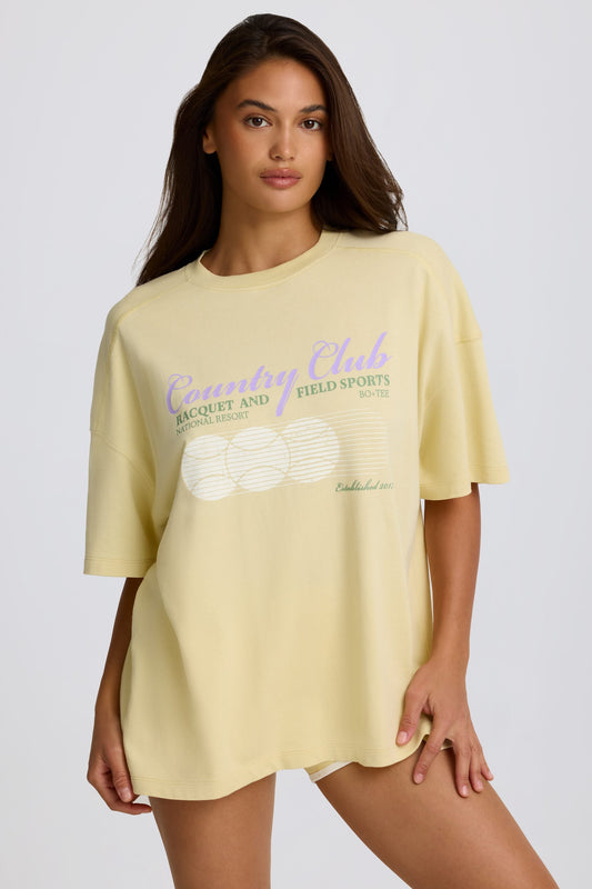 Oversized Graphic T-Shirt in Lemon