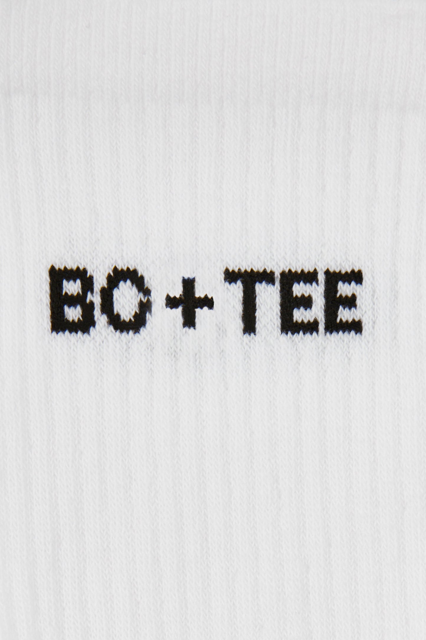 Ribbed Half-Crew Socks in White