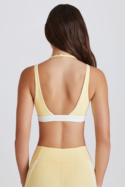 Soft Active Layered Sports Bra in Lemon