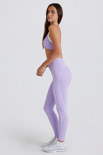 Soft Active Twist-Front Leggings in Lilac