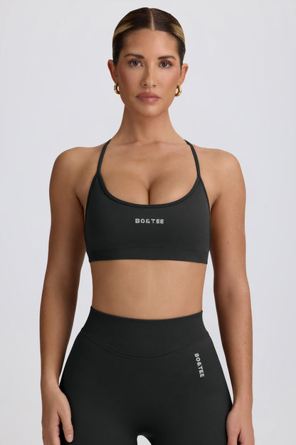 Super Sculpt Seamless Backless Sports Bra in Ash