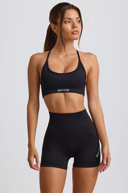 Super Sculpt Seamless Backless Sports Bra in Black
