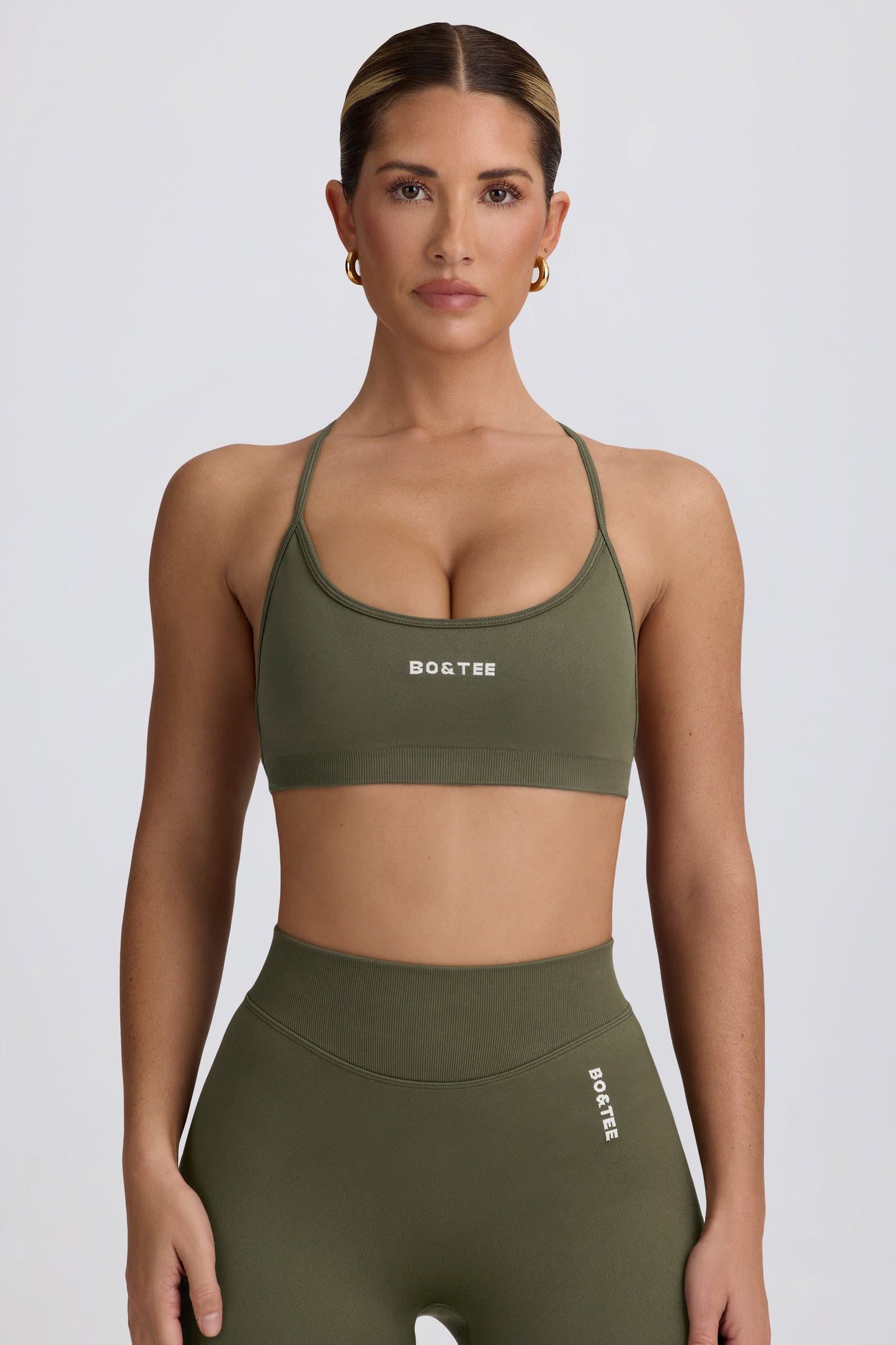 Super Sculpt Seamless Backless Sports Bra in Light Green