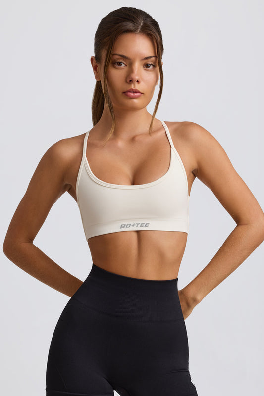 Super Sculpt Seamless Backless Sports Bra in White