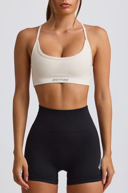 Super Sculpt Seamless Backless Sports Bra in White